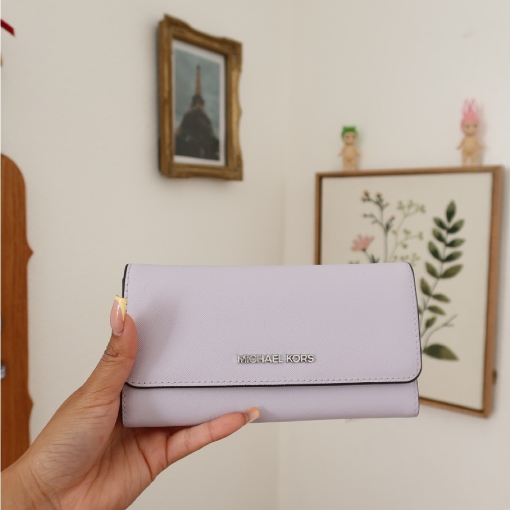 SOLD - on eBay Michael Kors Purple Continental Wallet Minimalist Design